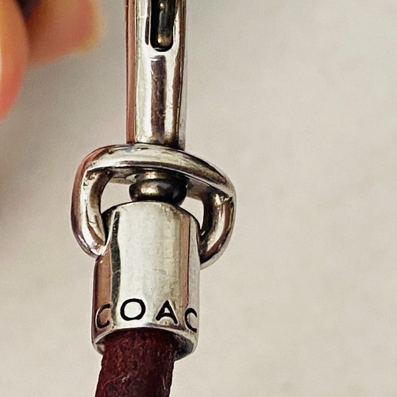 COACH 925 Sterling Silver and Leather Bracelet 7.5" - Picture 11 of 16